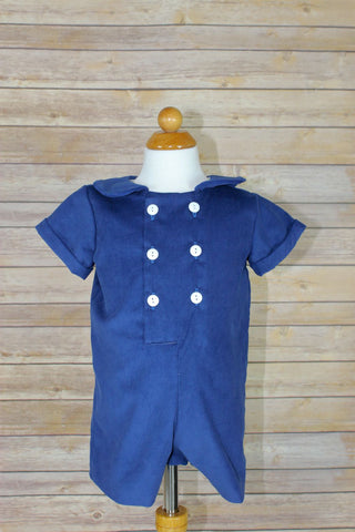 Hudson romper - Royal Corduroy