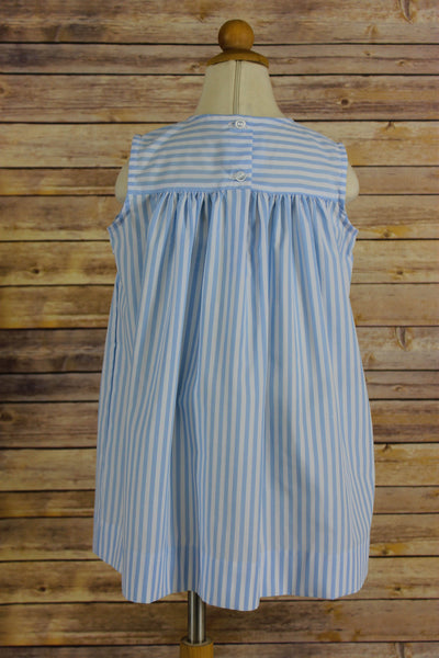 Charlotte Dress - blue stripe