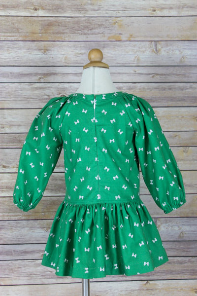 Savannah Dress - Green Bow